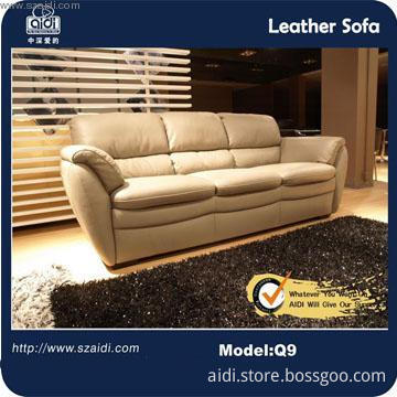 italian semi-anyline grain Leather Upholstery sofa